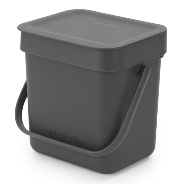 Brabantia Sort & Go Waste Bin, 3L, Grey
