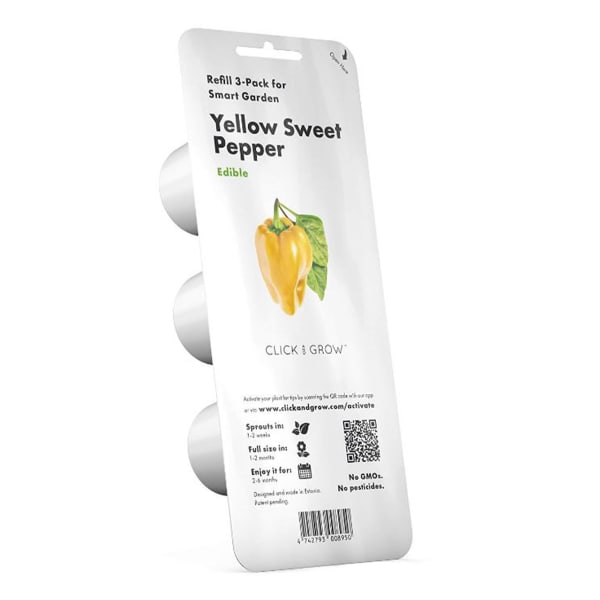 Click & Grow Yellow Sweet Pepper Seed Pod Refill for Smart Garden, Pack of 3