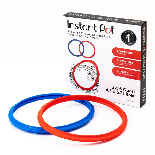 Pack of 2 Silicone Sealing Rings Compatible With Instant Pot 5 & 6