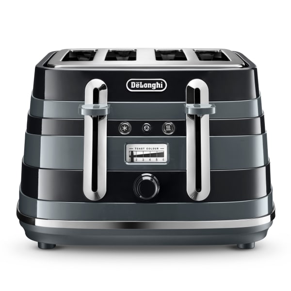 DeLonghi Avvolta Class 4-Slice Toaster, 1800W, Black