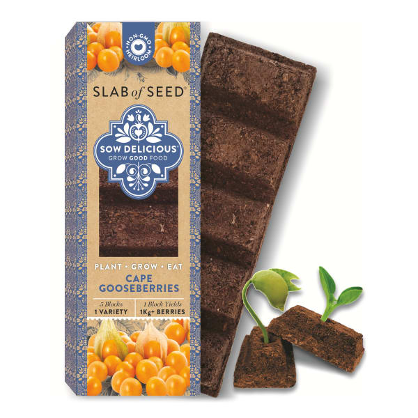 Sow Delicious Slab of Seed Pure Collection Cape Gooseberries