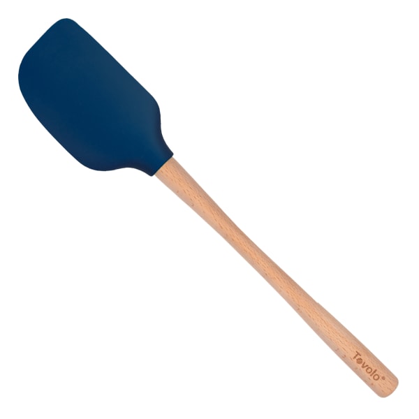 Tovolo Flex-Core Wood Handled Spatula, Deep Indigo