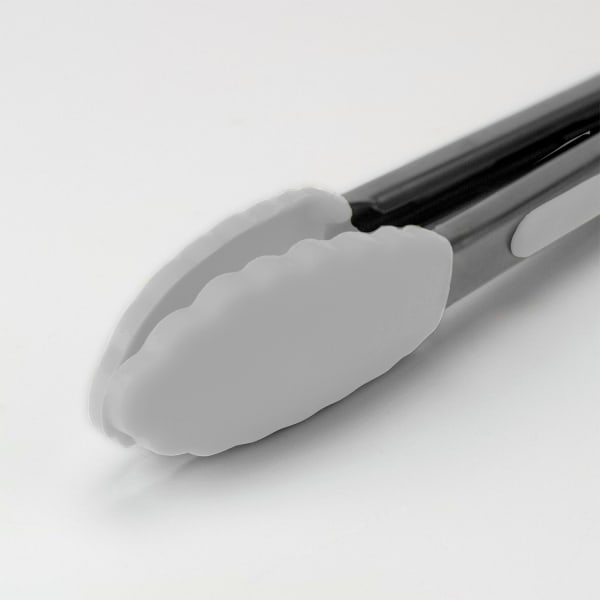 Tovolo Mini Silicone Tongs, Oyster Gray