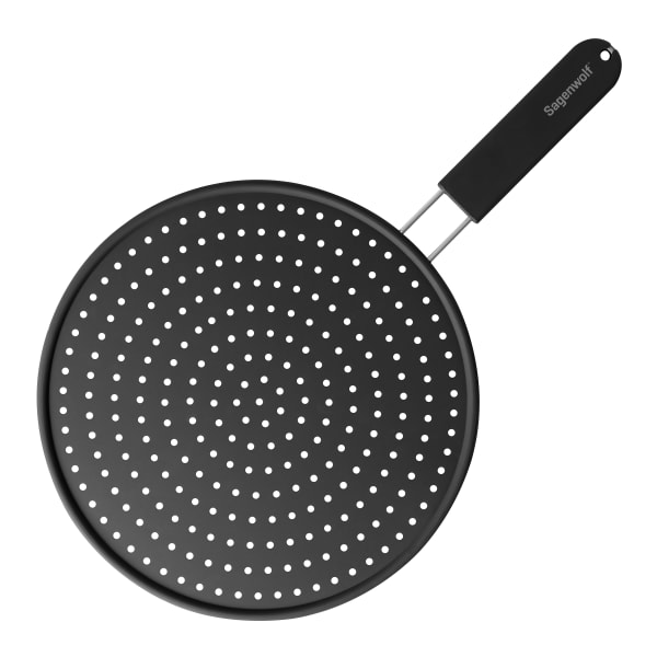 Beckon Ware | USA | 11 Inch Black Silicone Splatter Screen - Oven Safe Fry  Wall, Grease Splatter Guard for Frying Pan, Ultimate Splatter Guard for