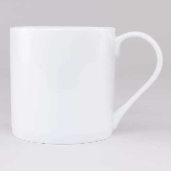 JAN White Coffee Porcelain Mugs, Set of 4