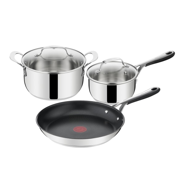 Jamie Oliver by Stainless Yuppiechef Piece Tefal 3 Cookware Set Steel Essential - Kitchen