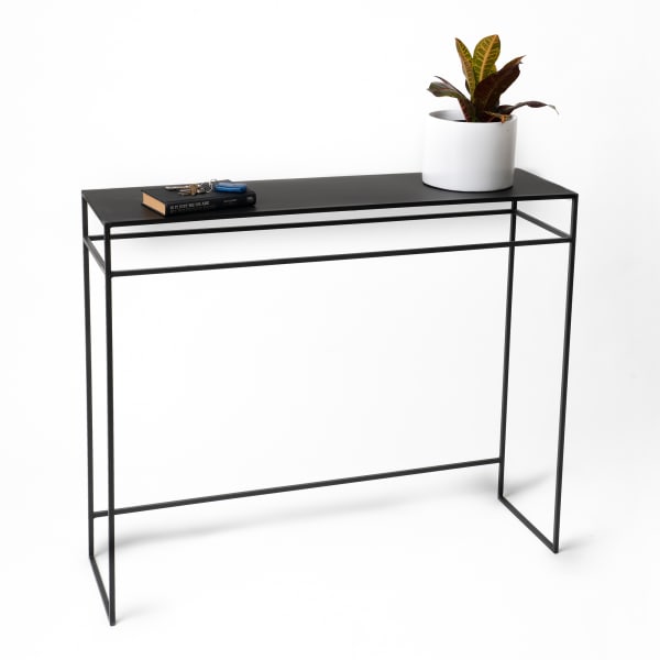 Native Decor Matte Black Console Table