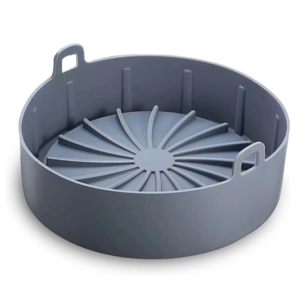 Creative Cooking Silicone Airfryer Round Basket, Grey
