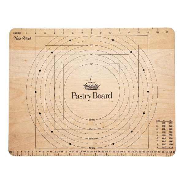 KitchenCraft Home Made Wooden Pastry Board with Measures