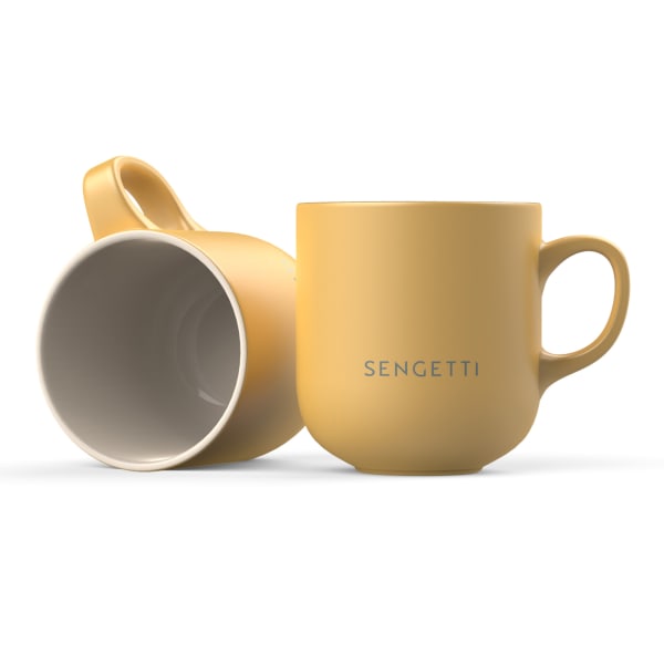 Sengetti The Perfect Mug, Set of 2, Mustard