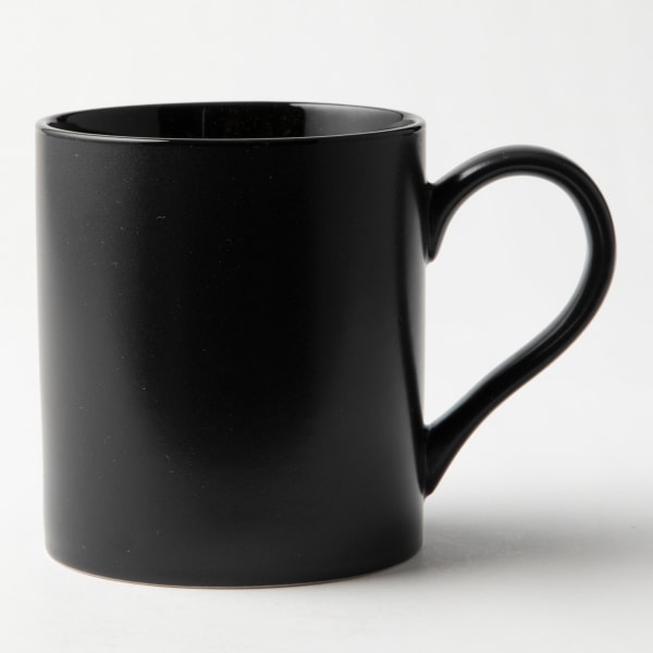 Galateo Semi-Matte & Glossy Porcelain Mug, 350ml, Black