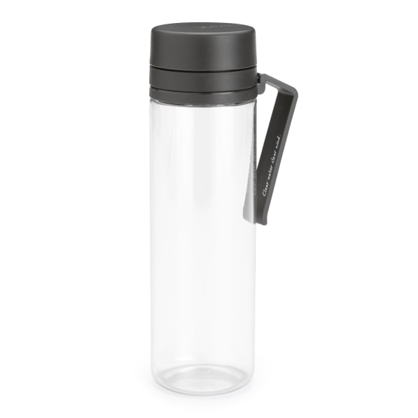 Brabantia Make & Take Water Bottle with Strainer, 500ml, Dark Grey