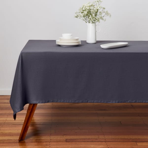 Maxwell & Williams Cotton Classics Rectangular Slate Tablecloth, 8-seater