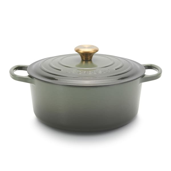 Le Creuset Thyme Signature 4.2 Litre Round Cast Iron Casserole, 24cm