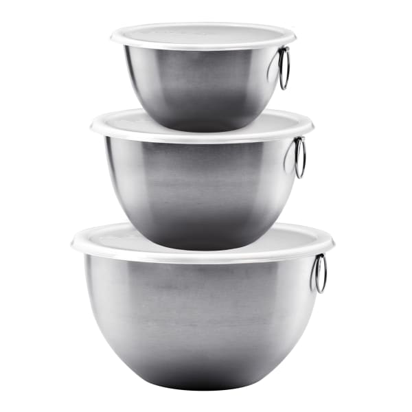 Tovolo Stainless Steel Mixing Bowls with Tight Seal Lids, Set of 3
