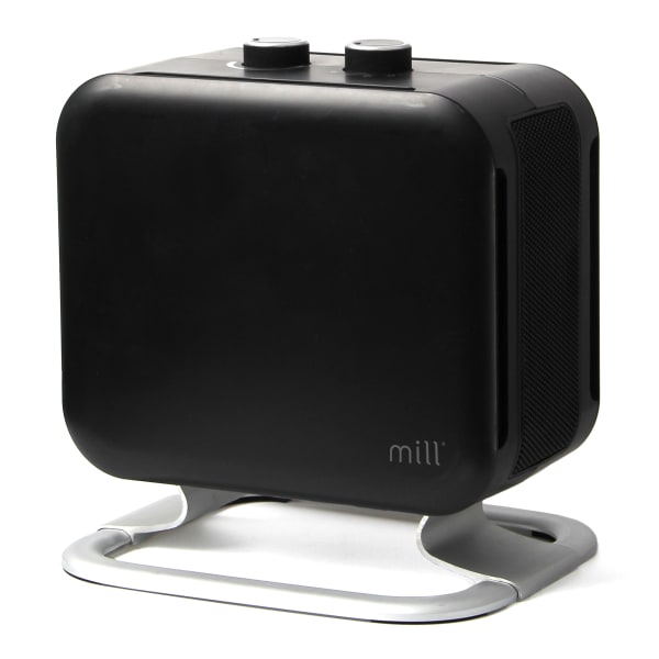 Mill Compact PTC Fan Heater, 1800W, Black
