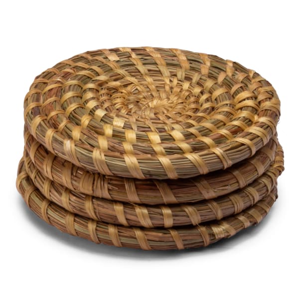 Humble & Mash Round Woven Coasters, Set of 4