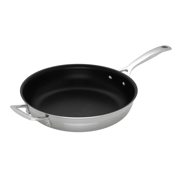 Le Creuset 3 Ply Stainless Steel Non-Stick Frypan with Helper Handle, 28cm, 28cm