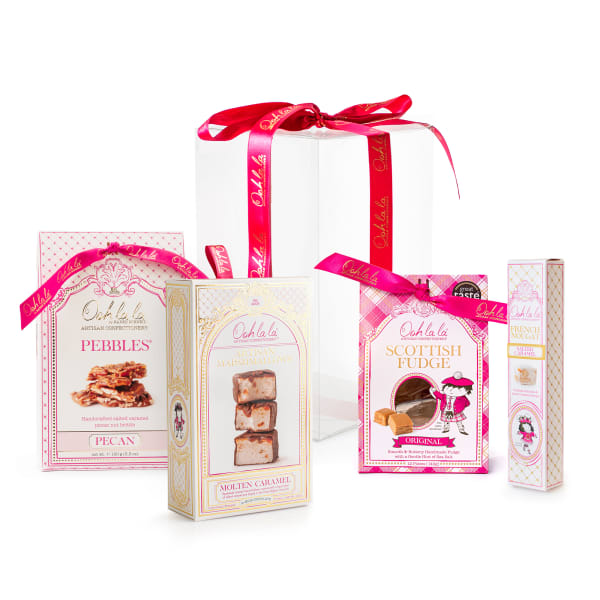 Ooh La La Artisan Confectionery Chocolate Caramel Gift Box, Set of 4