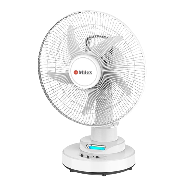Milex Rechargeable Desk Fan, 30cm