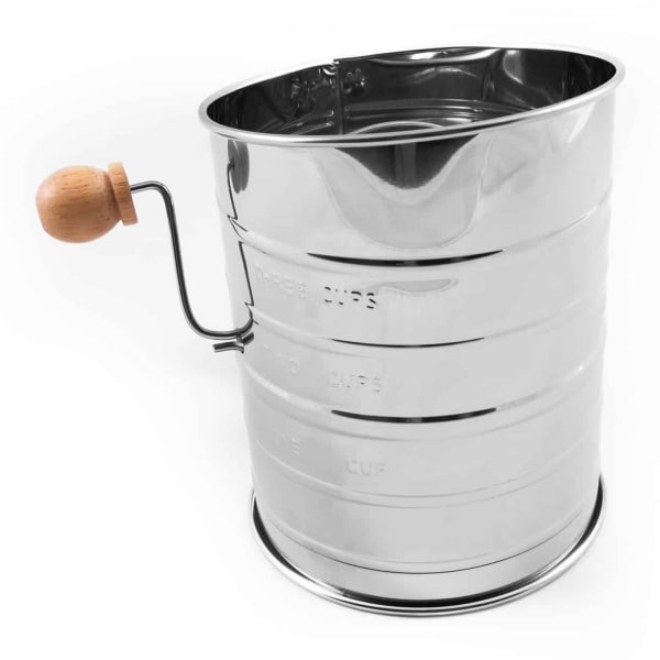Patisse Stainless Steel Flour Sifter with Rotary Handle