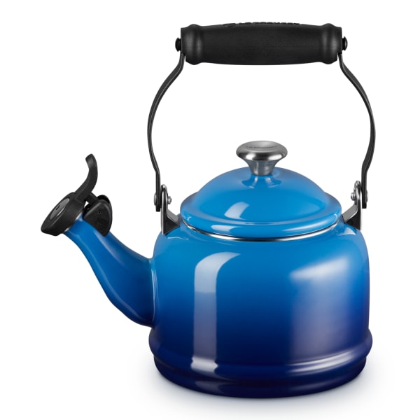 Le Creuset Demi Whistling Stovetop Kettle with Stainless Steel Knob, 1.1L, Azure