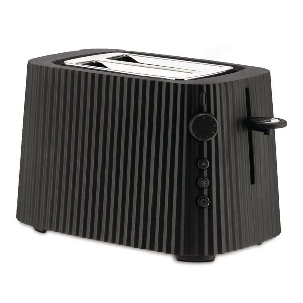 Alessi Plissé 2-Slice Toaster, Black