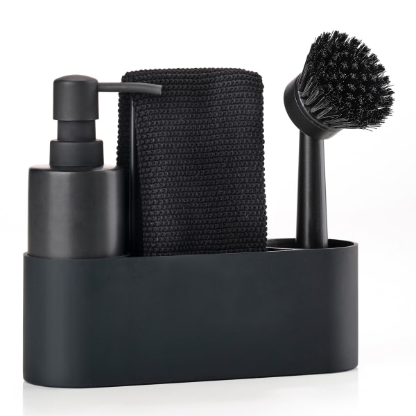 Zone Denmark Singles Dishwashing Set with Cloth, Black