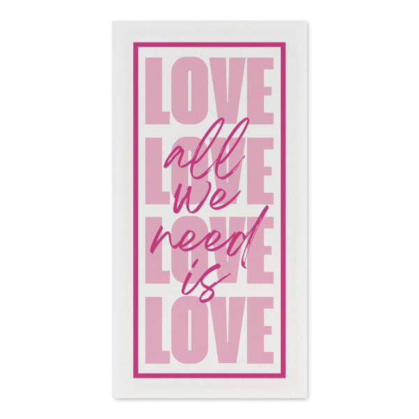 Tavola All We Need Is Love Slim Luxury Paper Napkins, Pack of 24