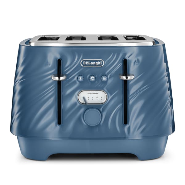DeLonghi Ballerina Seta 4-Slice Toaster, 1800W, Sapphire