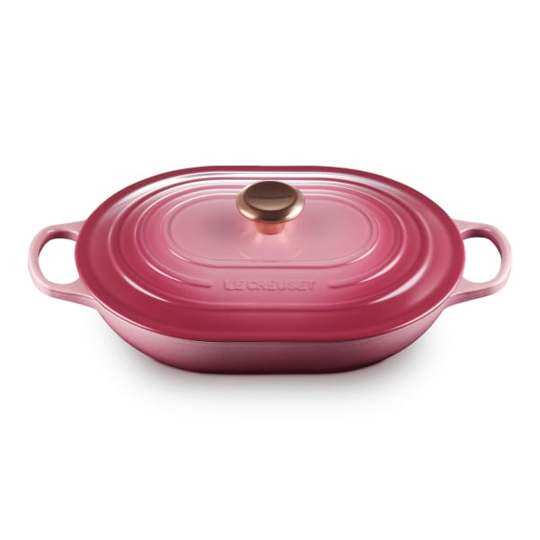 Le Creuset Berry Signature 6.3 Litre Oval Cast Iron Casserole, 31cm
