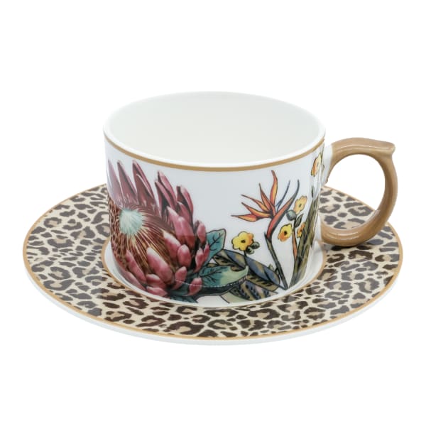Jenna Clifford Wild Bloom Cups & Saucers, Set of 4