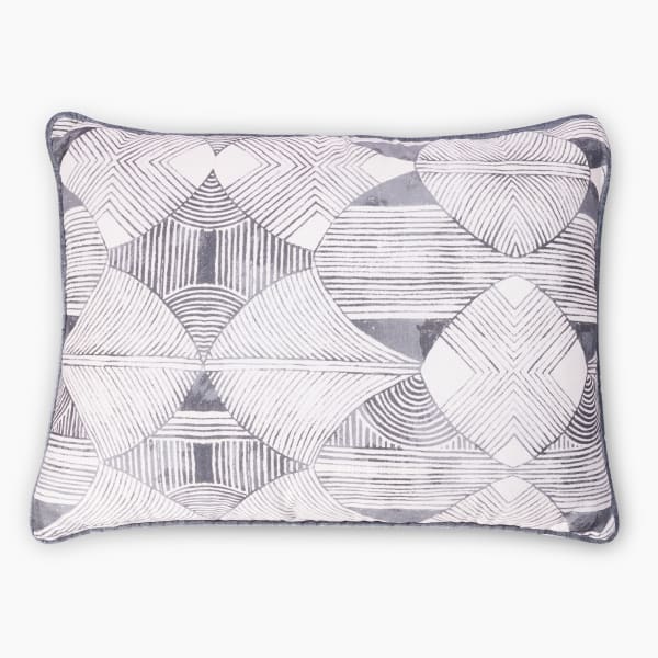 Thread Office Black Tri Scatter Cushion with Feather Blend Inner, 50cm x 70cm