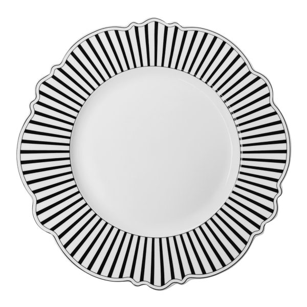 Jenna Clifford Ivory Noir Dinner Plates, Set of 4