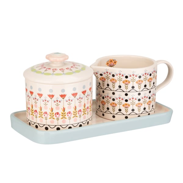 Cath Kidston Painted Table Sugar & Milk Jug Set