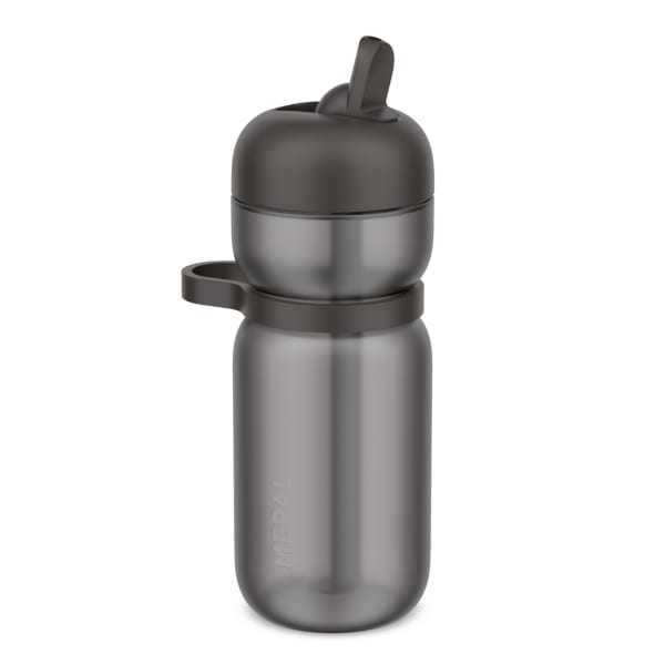Mepal Sport Drinking Bottle with Flip Straw, 600ml, Graphite Black