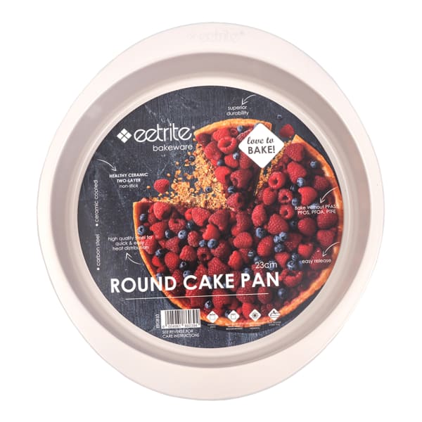 Eetrite Ceramic-Coated Round Cake Pan, 23cm