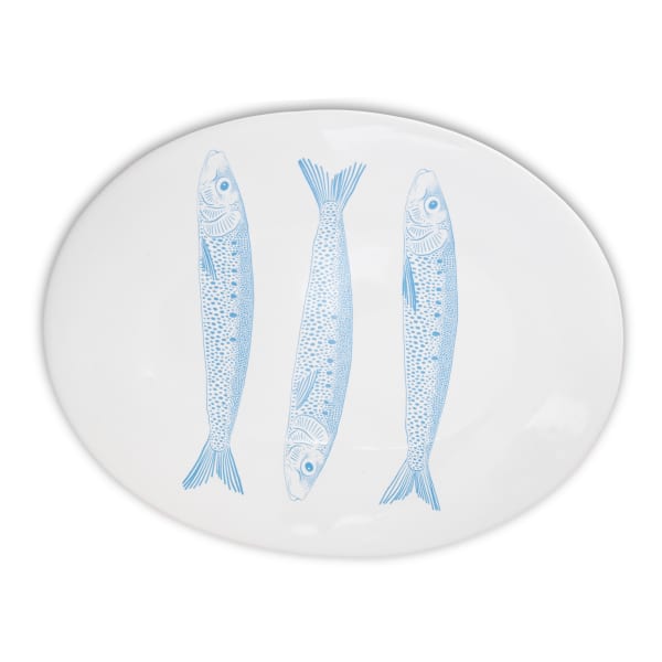 Mervyn Gers Sardine Oval Stoneware Plate, 32cm
