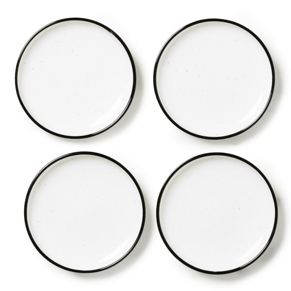 Salisbury & Co White with Black Speckle Mona Coasters, Set of 4
