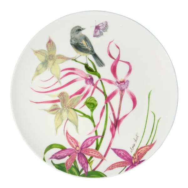 Maxwell & Williams Eloise Short Lyric Coupe Plate, 20cm, Yellow Robin