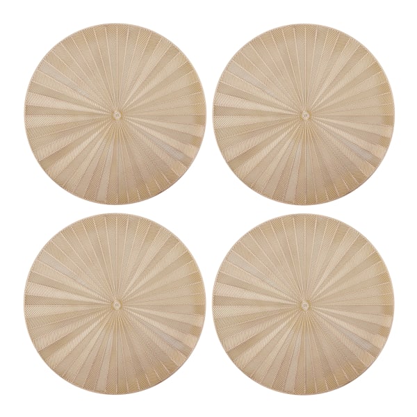 Mikasa Round Gold Placemats, Set of 4