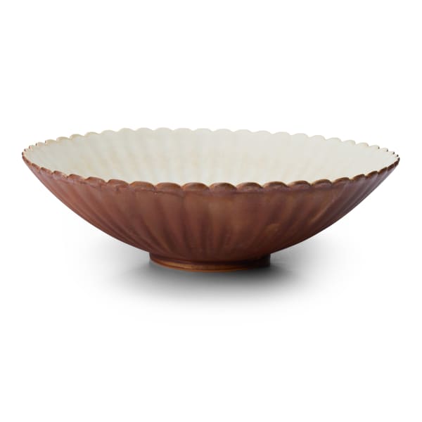 Humble & Mash Quiet Luxury Stoneware Shell Bowl, 25cm