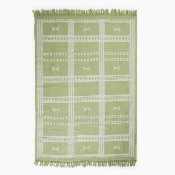 Thread Office Outdoor Woven Cross Stitch Area Rug, 160cm x 230cm