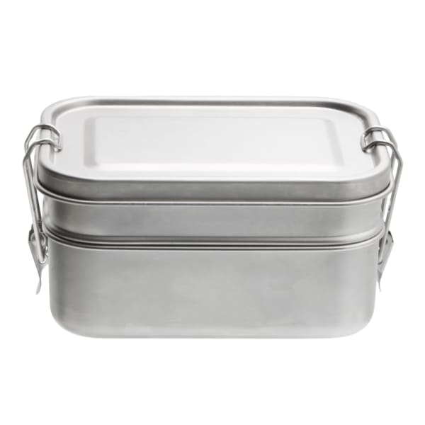 MicroGarden Stainless Steel Double Layer Bento Lunch Box, 1.4L