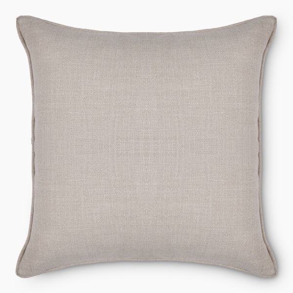 Thread Office Moldova Gray Morn Plain Scatter Cushion with Feather Blend Inner, 60cm x 60cm