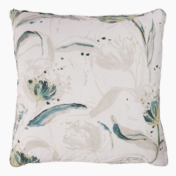 Thread Office Thistle Beige Printed Scatter Cushion with Feather Blend Inner, 60cm x 60cm
