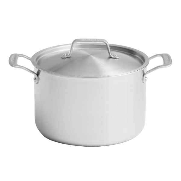 Wolstead Pro Steel Triply Stainless Steel Stockpot with Lid, 6.5L