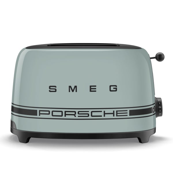 Smeg Porsche x Smeg Retro Style 2-Slice Toaster, 950W, Sage Green