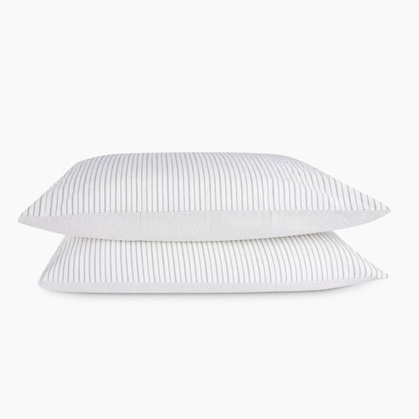 Thread Office Grey Yarn Dye Reversible Stripe Pillowcase