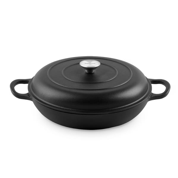 Sagenwolf Shallow Cast Iron Casserole Pot, 30cm
